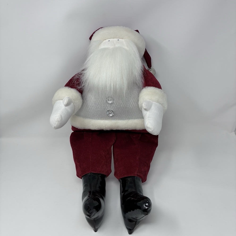 Woof & Poof Santa Music Box Jingle Bells Plush Shelf Sitter Christmas 2013 20"